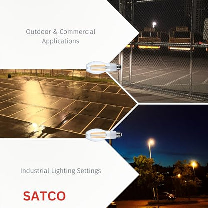 Satco S13180 13.5W LED HID Replacement Bulb, ED17, 2200K, Medium Base (E26), Clear Lens, 120-277V, Ballast Bypass, Enclosed Fixture Rated, High Lumen Output for Outdoor and Commercial Use (20 Pack)