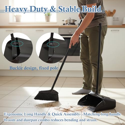 Broom and Dustpan Set， Dust Pan and Broom Combo