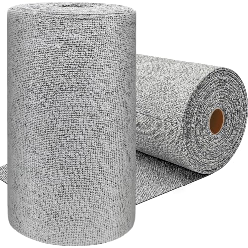 75 Pack Microfiber Cleaning Cloth Roll,Reusable Washable Ultra Tear Away Microfiber Towels,Absorbent Rags Drying Dishcloths for Car,Home,Garage or Shop Kitchen(Grey)