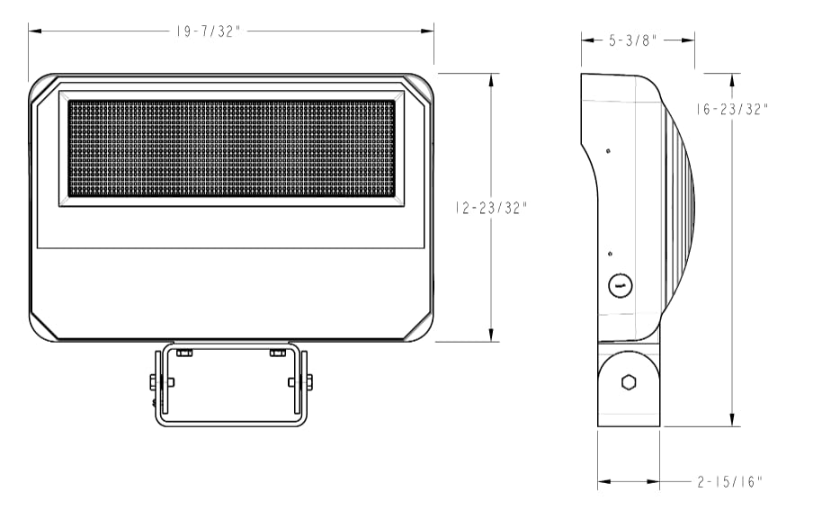 RAB X34-350T High Output Field-Adjustable Floodlight (350W Trunnion, 120-277 Volts) - color: 350W Trunnion, size: 120-277 Volts