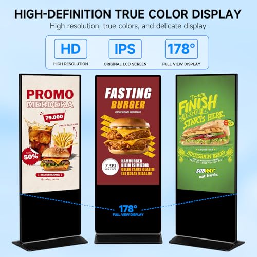 43" 4K Digital Signage Display Touch Screen Kiosk for Retail, Cafes, Hotels - size: 43 inch 4K