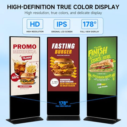 49" 4K Digital Signage Display Touch Screen Kiosk for Showroom, Restaurants - size: 49 inch 4K