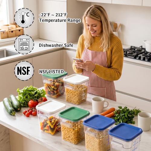 2 Pack 8QT Commercial Clear Food Storage Containers with Lid, NSF - color: White, size: 8Qt-2 Pack