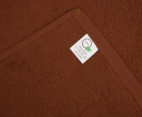 Salon Towels – Pack of 24 (16"x27") 100% Cotton Ring Spun – Ultra Soft, Highly Absorbent Hand Towels – Bulk for Spa, Gym & Salon (Dark Brown) - color: Dark Brown