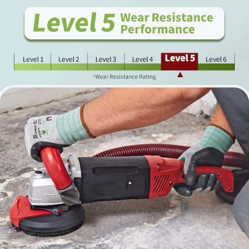 Schwer 12 Pairs A6 Cut Resistant Gloves with Reinforced Thumb, CR3099, S - color: Grey, size: Small