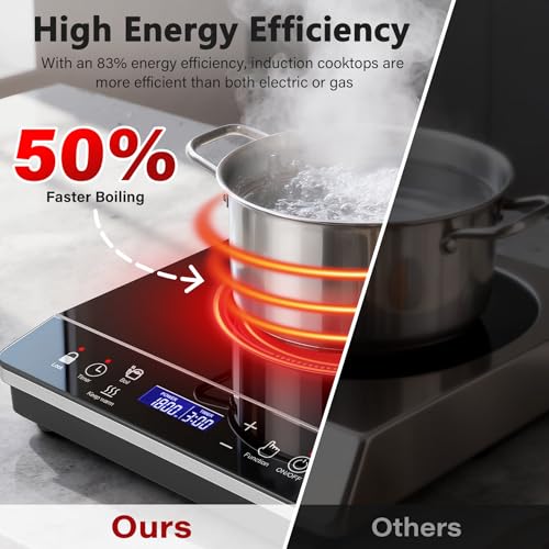 Portable Induction Cooktop, Induction Burner 1800W