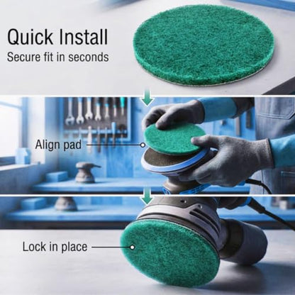 20 Pcs 5" Drill Brush Scrubber Scouring Pads (180#) - style: Green - 180#