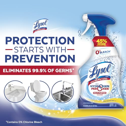 Lysol All Purpose Cleaner Spray, OXI Action, 0% Bleach, Disinfectant, 32 oz