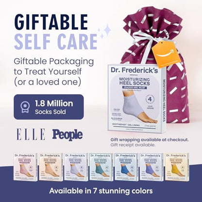 Dr. Frederick's Original Fuzzy Heel Socks (Lilac Leisure) - color: Lilac Leisure