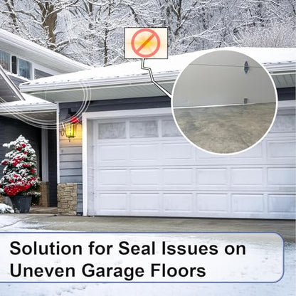 Premium Garage Door Bottom Seal - 16.5ft Weatherproof EPDM Rubber, Easy Install, Blocks Drafts/Rain/Rodents, Noise-Reducing & Energy Saving - color: with Track, size: 16.5 Feet