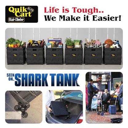 dbest Products Quik Cart Elite Stair Climber Rolling Crate - Black - color: Black, style: Elite Stair Climber