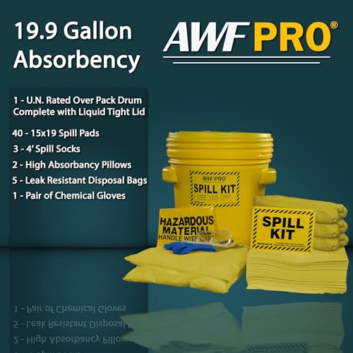 AWF PRO 20 Gallon Hazmat Spill Kit, 59 Pieces - size: Hazmat Spill Kit