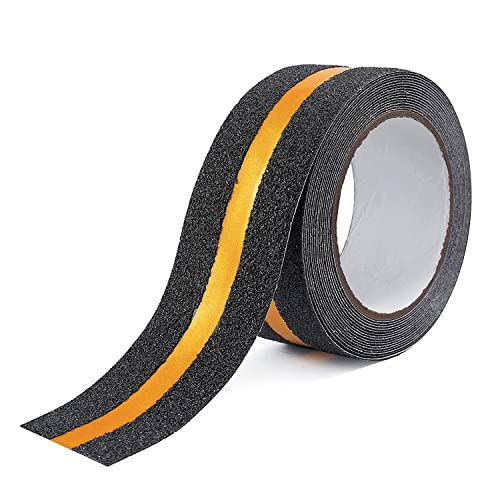 Reniteco 2" x16.5Ft Anti Slip Tape Reflective Black 1PC - color: 09-Black-Reflective, size: 2in x 16.5Ft