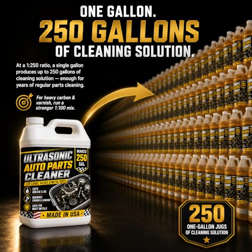 Ultrasonic Cleaner Solution for Carburetors & Car Parts 1 Gal | Made in US