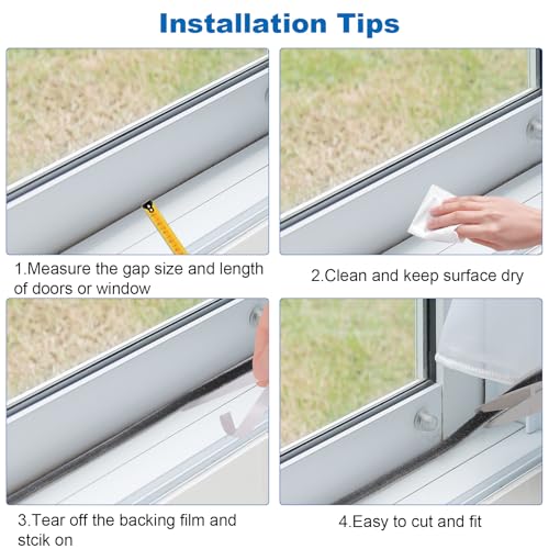 33 Ft Weather Stripping for Windows Doors 0.35" Wide x 0.35" Thick - size: 0.35'' Wide X 0.35'' Thick