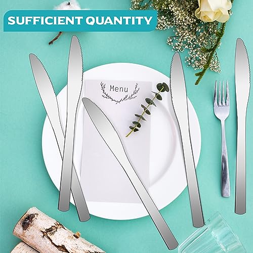 Gisafai 150 Pcs Stainless Steel Dinner Butter Knives Bulk Silverware
