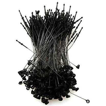 DTTRA 2000PCS Black and Transparent Plastic Fastener Hang Tag Snap Lock 3'' Pin Security Loop for Retail Store Clothing