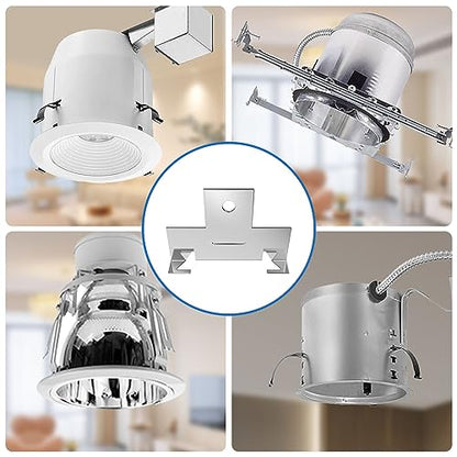 24 Pack Metal Recessed Downlight C Clips - size: 24pcs