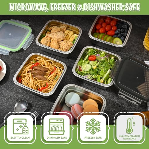 2 Pack Sandwich Containers, 24oz Stainless Steel Sandwich Box with Airtight Lids, BPA-Free, Dishwasher Safe, Durable & Reusable Metal Meal Prep Lunch Boxes for Fruits, Snacks, Bento (Black) - color: Black – 2-Pack