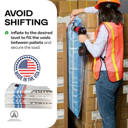 Dunnage Airbags 36" x 72", Pack of 10 - USA-Made Woven PP Dunnage Bags - size: 36" X 72" Bag