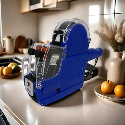 2 Line Price Gun, 2400 Color Labels 3 Ink Rolls Retail Store - color: Navy Blue