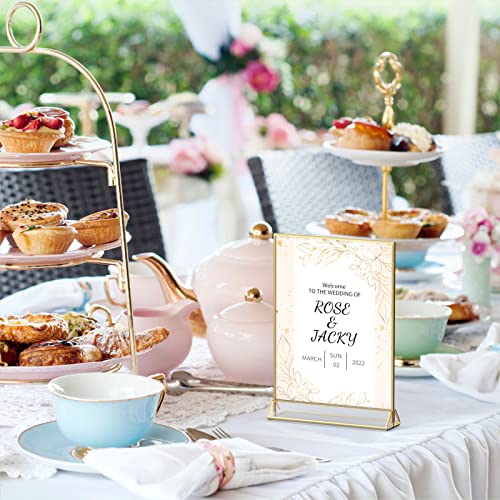 NIUBEE 5x7 Acrylic Sign Holder, Picture Frame, Wedding Table Numbers, 6pack - size: 5x7", style: Vertical