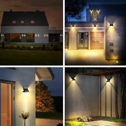 AURAXY Solar Motion Sensor Security Lights Outdoor, Bright Waterproof LED Lights, Wireless Solar Wall Light to Protect Your Home for Front Door Yard Backyard Garage Porch Fence - size: 2 Pack