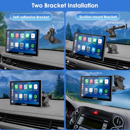 CARPURIDE 9 Inch Carplay Screen for Car, Compatible with Wireless/Wired - size: 9 inch