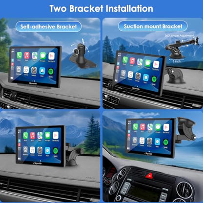 CARPURIDE 9 Inch Carplay Screen for Car, Compatible with Wireless/Wired - size: 9 inch