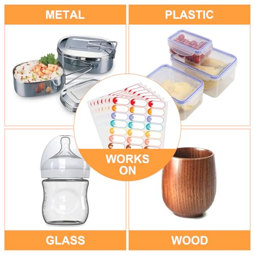528 Pcs 1 x 2.5 Inch Baby Milk Bottle Labels Writeable, Removable Freezer Labels, 528 Food Stickers Cartoon Waterproof, Residue-Free Food Storage Label, for Kitchen, Mason Jar - color: Animalcartoon
