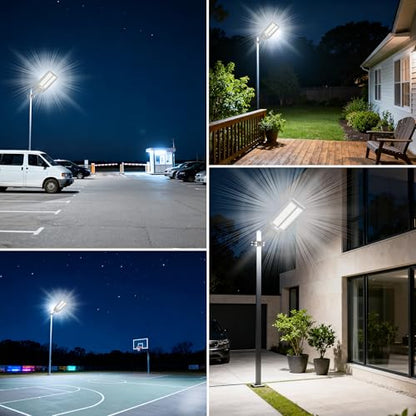 10000W Solar Street Light: Commercial Solar Lights Outdoor Waterproof 200pcs High Brightness LEDs Solar Parking Lot Lights Dusk to Dawn for Yard Garden with Motion Sensor(4 Pack) - size: XL--4 Pack