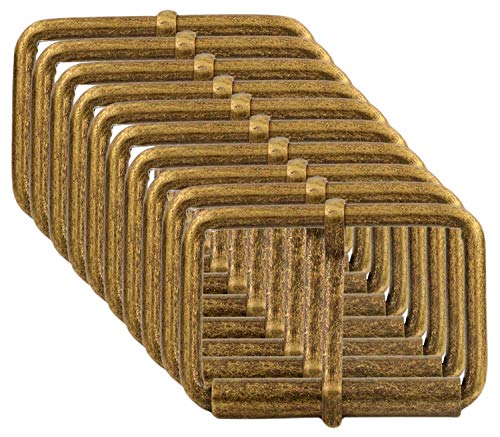 BIKICOCO Roller Buckle, 2 Inches Heel Rolling Bar Buckles for Bags Leather Webbing Straps - color: Bronze X 10 Pcs