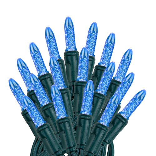 Novelty Lights 25FT 50 LED M5 Blue Christmas String Lights, Tree Lights - color: Blue