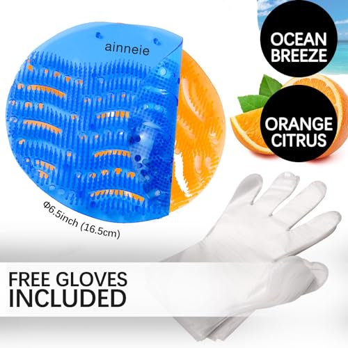 Urinal Deodorizer Screens 50 Pack Anti-Splash Urinal Screen Urinal Deodorizer Odor Freshener for Public Restrooms Restaurants Cafes Bars Schools Fits Wet & Dry Urinals(25pcs Blue+25pcs Orange)