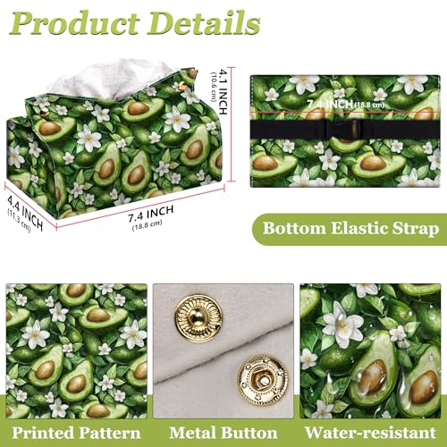 Rectangular Tissue Box Cover, Leather Tissue Box Holder, Facial Paper Organizer Dispenser, Modern Home Decoration for Bathroom, Home, Car, Nightstand, Office Desk - color: I, size: Medium