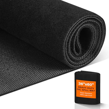 Heavy Duty Oil Mat for Driveway, 36 x 60 Inch Garage Mat for Under Car - size: 60x36in
