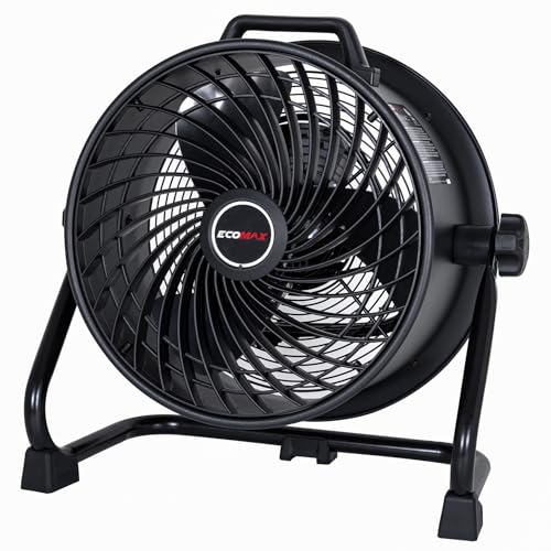 ECOMAX Drum Fan, 16 Inch High Velocity Industrial Shop Fan, Ultra-Quiet - size: 16Inch