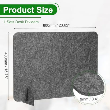 PATIKIL Desk Dividers 24" x 16",with 2Pcs Support Feet, Dark Gray Style A - color: Dark Gray Style a, size: 24" x 16"