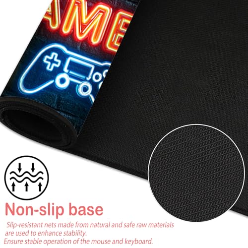 Nuxovilar Large Gaming Mouse Pad Desk Mat, 15.7x35.4 Inches Polyester - color: HC00077