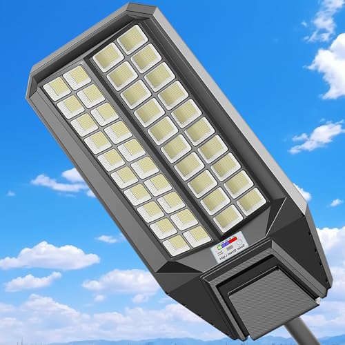 Solar Street Lights Outdoor Waterproof Dusk to Down Heavy Duty 10000W Commercial Large Solar Lights Outdoor Motion Sensor with Remote Control LED Parking Lot Flood Lights for Yard Pathway - size: XL-1Pack