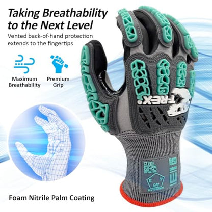 MAGID T-REX Impact Work Gloves - ANSI A6 Cut Resistant, TRX463, 48 Pairs - size: 7/Small, style: 48 Pair