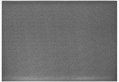 Portico Systems 18020305T Comfort Step 3/8" Anti-Fatigue Mat with Pebble Emboss, Grey, 2" x 3" - size: 2"L x 2"W x 0.4"Th