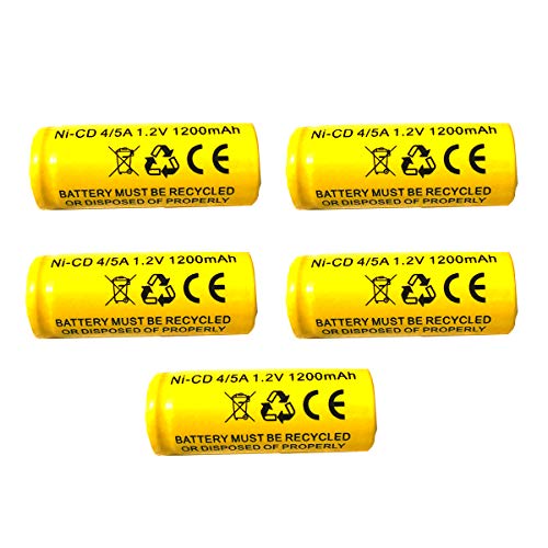 (5 Pack) ELB-1210N ELB-1201N KR-1200AUL KR1100AE KR-1500AUL ELN ELB1201N 1.2v 1200mah Ni-cd Battery for Exit Sign Emergency Light