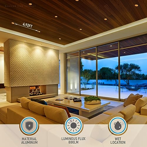TORCHSTAR 8-Pack 5CCT 4 Inch LED Recessed Light Canless, Oil Rubbed Bronze - color: Oil Rubbed Bronze-5CCT, size: 4 Inch