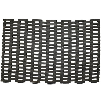Durable Corporation Durite Outdoor Entrance Mat, Recycled Rubber Tire-Link Doormat, Heavy Duty Straight Weave Drainage Mat, Black, 17" x 25" - size: 25"L x 17"W x 0.6"Th