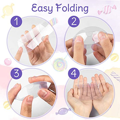 ISKYBOB 50 Pack Clear Plastic Pillow Boxes for Favors, Mini Pillow Gift Boxes for Candy Treats Transparent Packing Box 4x2
