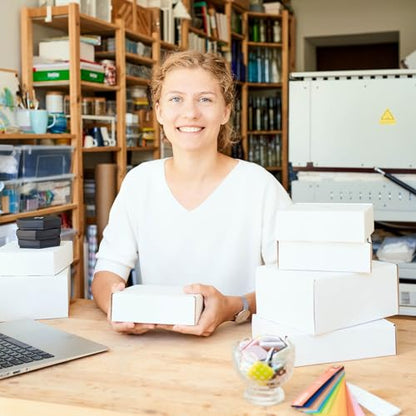 7x5x2 inch White Shipping Boxes for Small Business- Set of 25 - color: White, size: 7x5x2