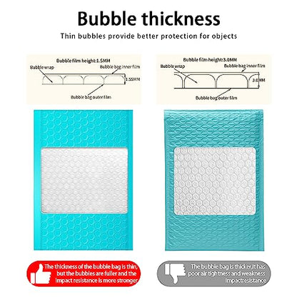 packbabol Bubble Mailers, 6x9 Inch Padded Bubble Mailers Pack of 50 Bubble Envelopes Opaque Self Seal Adhesive Waterproof Bags for Shipping and Packaging (Teal, 6x9-50) - color: teal, size: 6x9-50Pc