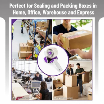 Mr. Pen- Heavy Duty Packing Tape Dispenser Gun, 2 Inch - color: Purple, size: 2 Pack
