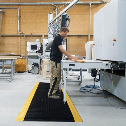 Nisorpa Anti Fatigue Mats Industrial 3' x 6' Ergonomic Standing Mat 15/16" Extra Thick Heavy Duty Commercial Diamond Plate Support Shop Floor Mats for Leg & Back Pain - size: 3' x 6'